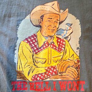 PEBBY FOREVEE THE HELL I WON'T Side Slit T Shirt – Teal